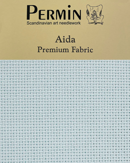 Precut broderistof Aida 5,4 tr. Blue