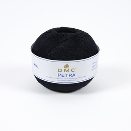 Hæklegarn der er merceriseret Petra 5 5310 Sort