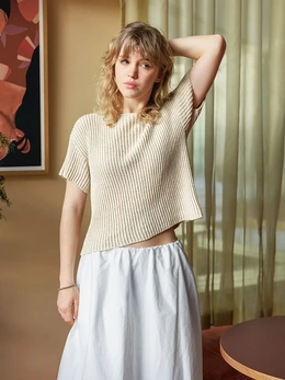 Fenny Tee - Strikkeopskrift til en sød sommerbluse