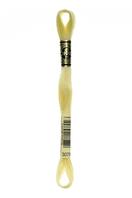 Broderigarn Mouline Spécial 25 "Amagergarn" farve 3078 Sart Gul