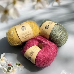 Mohairgarn med tweed