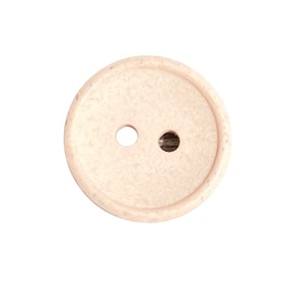 Plastikknap med 2 huller 15 mm i Fersken