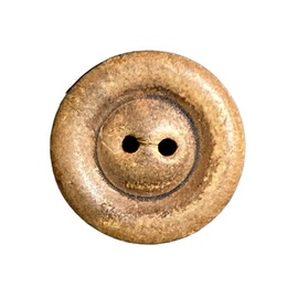 Plastikknap med læderlook