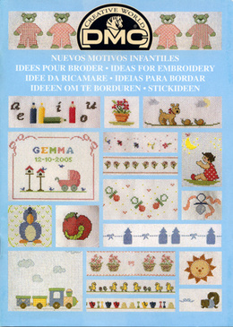 Broderibog med ideer til broderier til baby