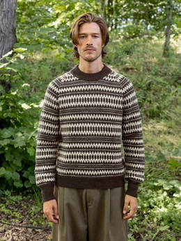 Strikkeopskrift til mænd i norske mønstre.