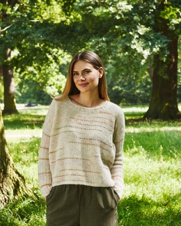 Strikkeopskrift til en bluse i patentstrik