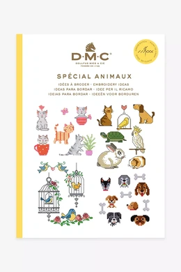 Broderibog med mønstre til kæledyr i korssting