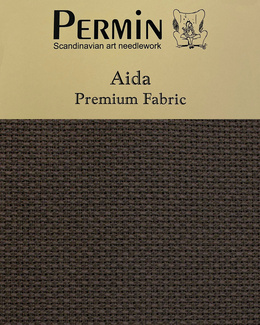 Aida broderistof Precut broderistof Aida 5,4 tr. Steel Grey