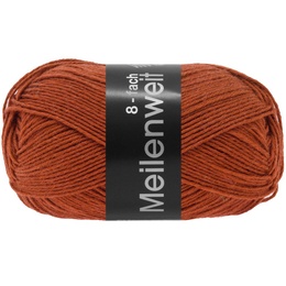 Tykt strømpegarn 8-trådet Uni 9664 Kobberbrun