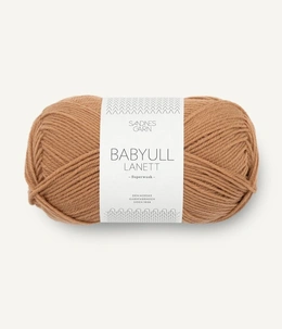 Blødt garn til babystrik Babyull Lanett 2752 Caffe Latte