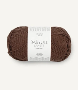 Garn Babyull Lanett 3082 Mørk Brun
