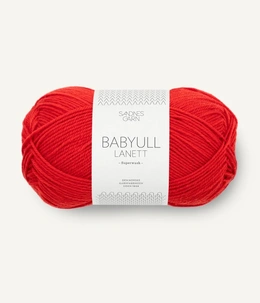 Garn Babyull Lanett 4018 Scarlet Red