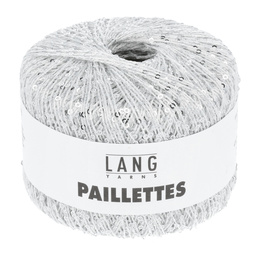 Effektgarn Paillettes 0001 Hvid