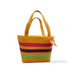 Gul kurvetaske med striber