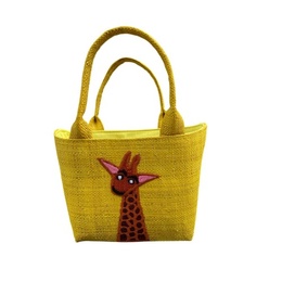 Gul kurvetaske til børn giraf