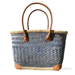 Kurvetaske Sildeben Lys Blågrå - Small