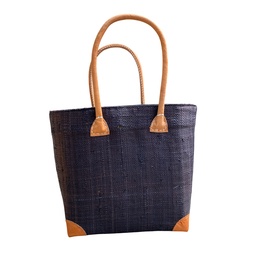 Kurvetaske Bastvæv Ekstra Small Sort