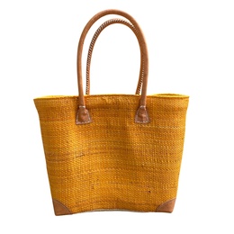 Kurvetaske – Bastvævet, Small, Gul