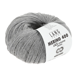 Garn Merino 400 Lace 0003 Grå
