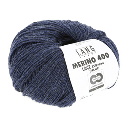 Garn til følgetråd Merino 400 Lace 0334 Mørkeblå