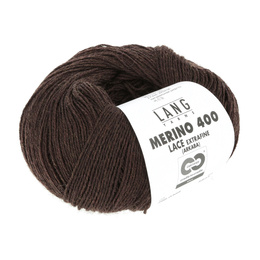 Garn Merino 400 Lace 0368 Mørkebrun