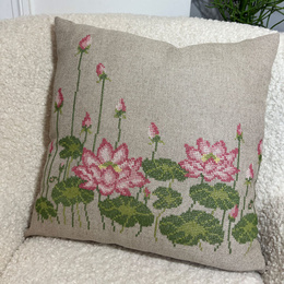 Pink Lotus Flowers Pillow