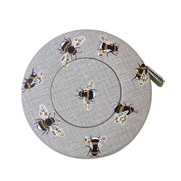 Hvidt rullemålebånd med bier