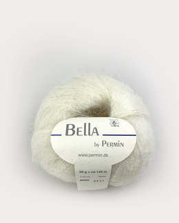 Bella by Permin strikkes på alt fra pind 3½ mm og op til pind 15 mm