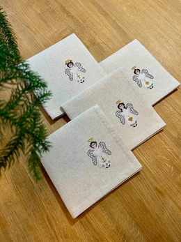 Broderikit til juleserivetter