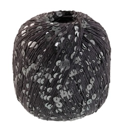 Mørkegrå pailletgarn