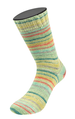 Strømpegarn med striber