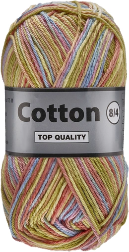 Garn 8/4 Multifarvet bomuldsgarn Pastel
