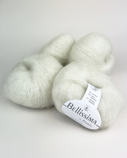 Hvid mohair med glimmer