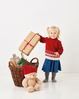 Strikkeopskrift til en bluse med nisser på