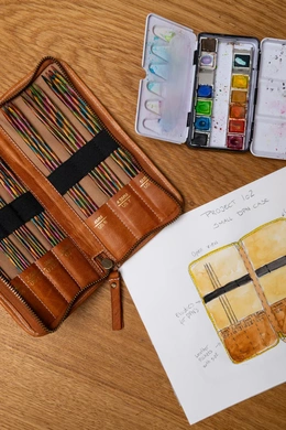 Project 102 - Etui til strømpepinde - Burned Tan