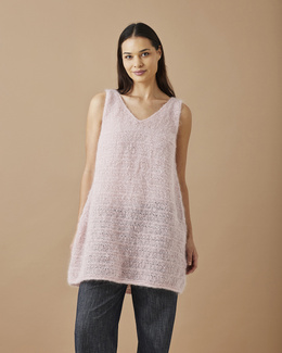 Strikkeopskrift til spencerkjole med v-hals