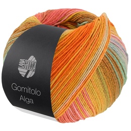 Blødt, flerfarvet garn i bomuld, viskose og Seacell