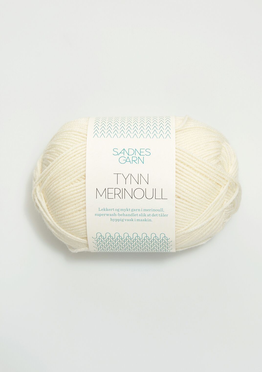 Garn Tynn Merinoull 1002 Hvid
