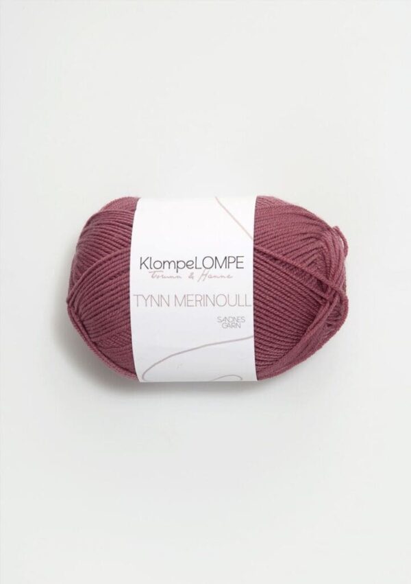 klompelompe-tynn-merinoull-4344-moerk-pudderrosa