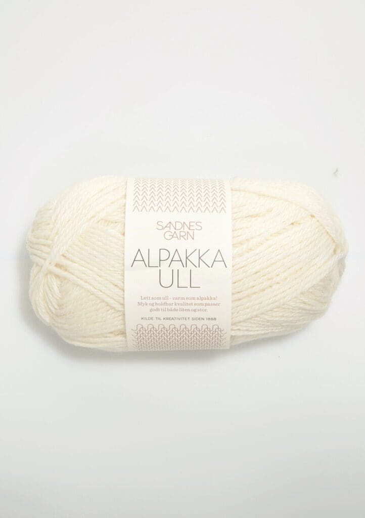 Garn Alpakka Ull 1002 - Hvid