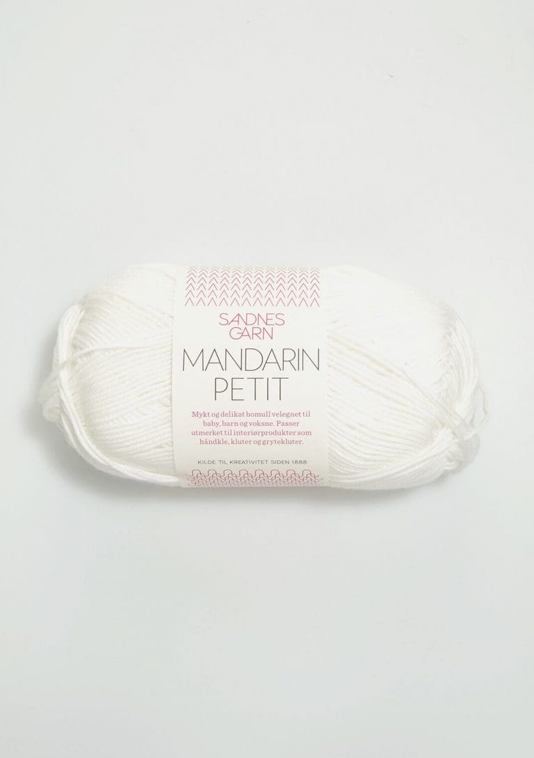 Garn Mandarin Petit 1002 Råhvid