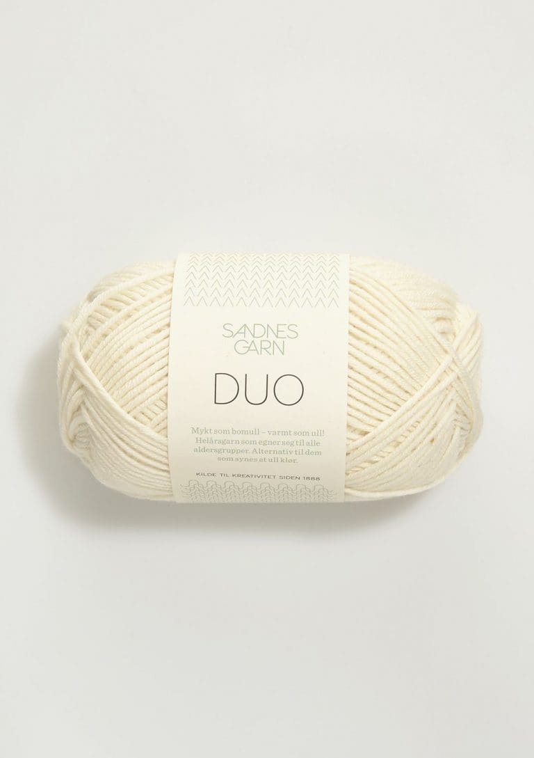 Garn Sandnes Duo 1002 - Hvid