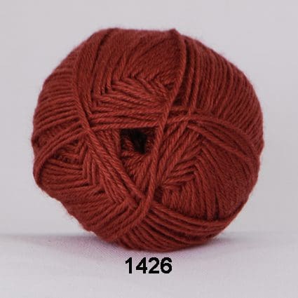 Garn Hjertegarn Bamboo Wool 1426 Rødbrun
