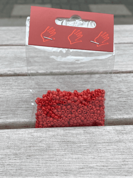 Glasperler-Rocailles 2,5 mm Rød