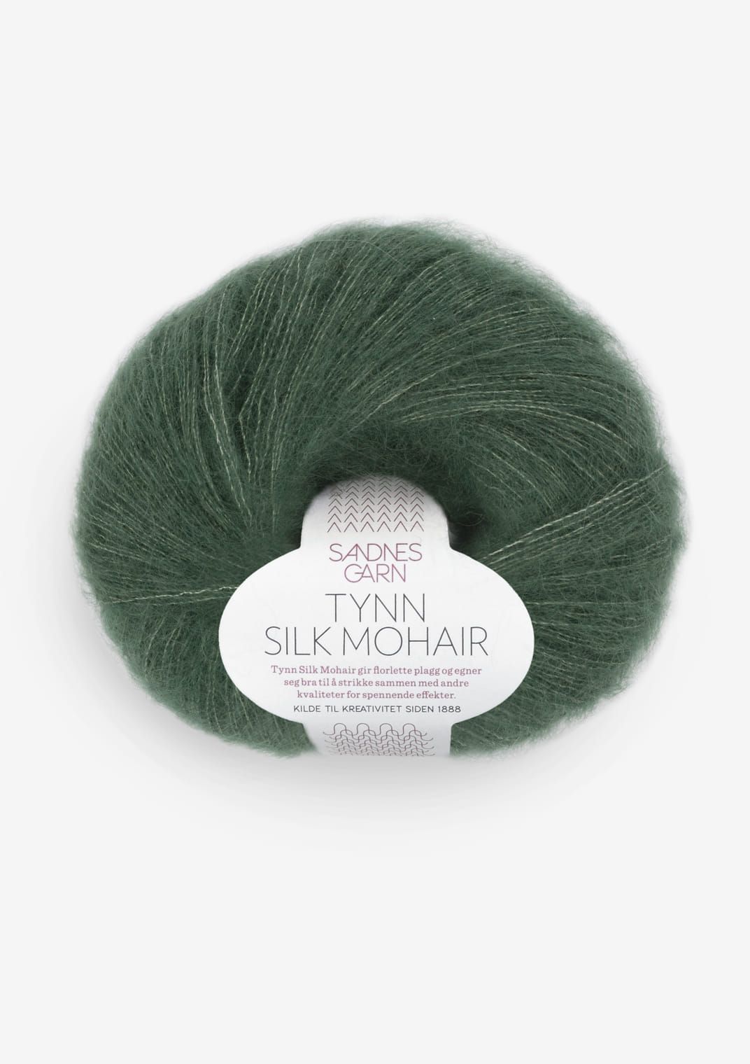 Garn Tynn Silk Mohair 8581 Dyb Skovgrøn