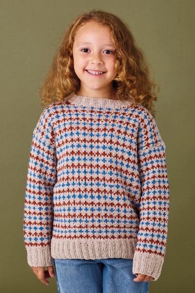 Strikkeopskrift på sømandssweater til børn