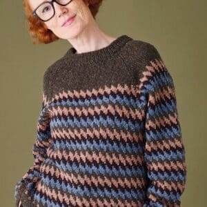 Strikkeopskrift på zigzag sweater