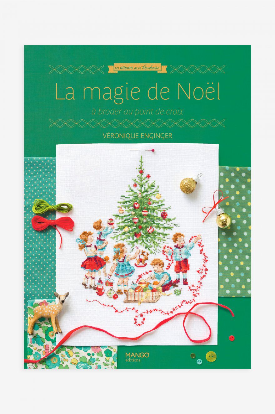 La Magie de Noël bog med julebroderi
