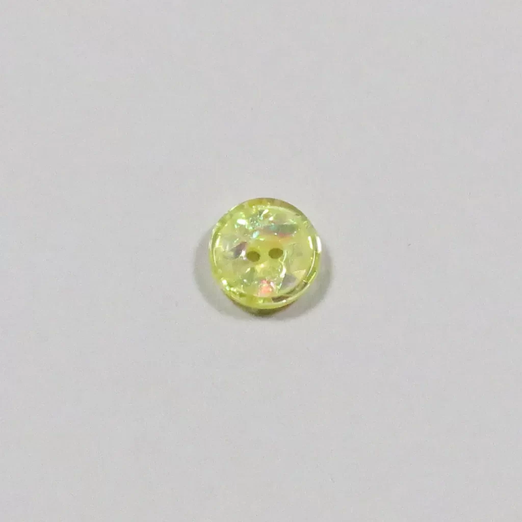 Shiny plastikknap 11 mm Gul
