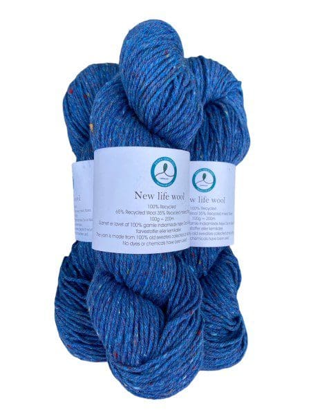 Garn New Life Wool 7130 Blå
